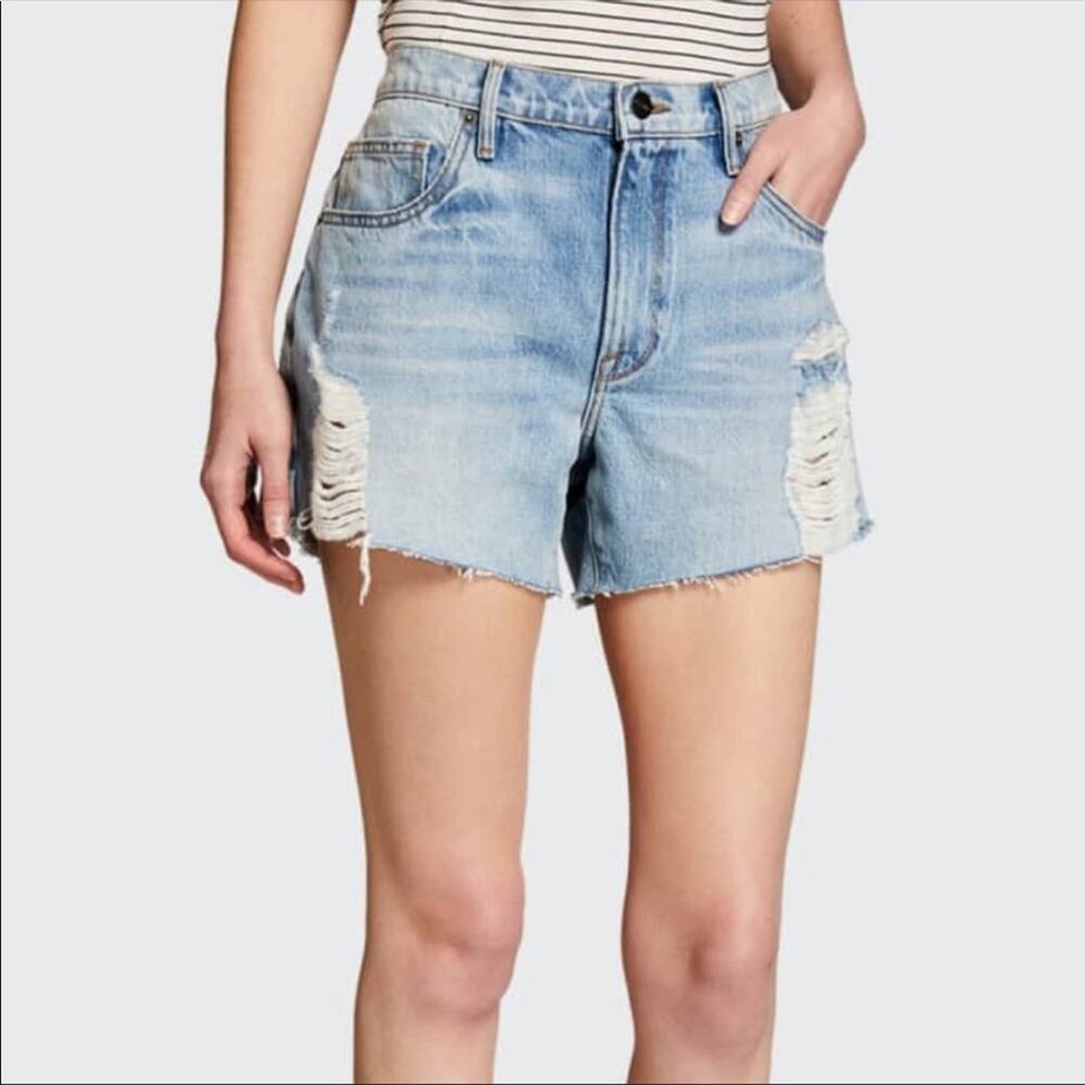 FRAME NWT Le Ultra Baggy Lomond Slash Denim Shorts Size 30